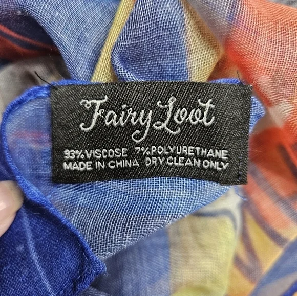 FAIRY LOOT Scarf Book Design *a fun gift for the avid reader* Wrap Shawl - Picture 12 of 14